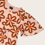 Vestido com estampa Flower 70'S infantil feminino Antonita para meninas