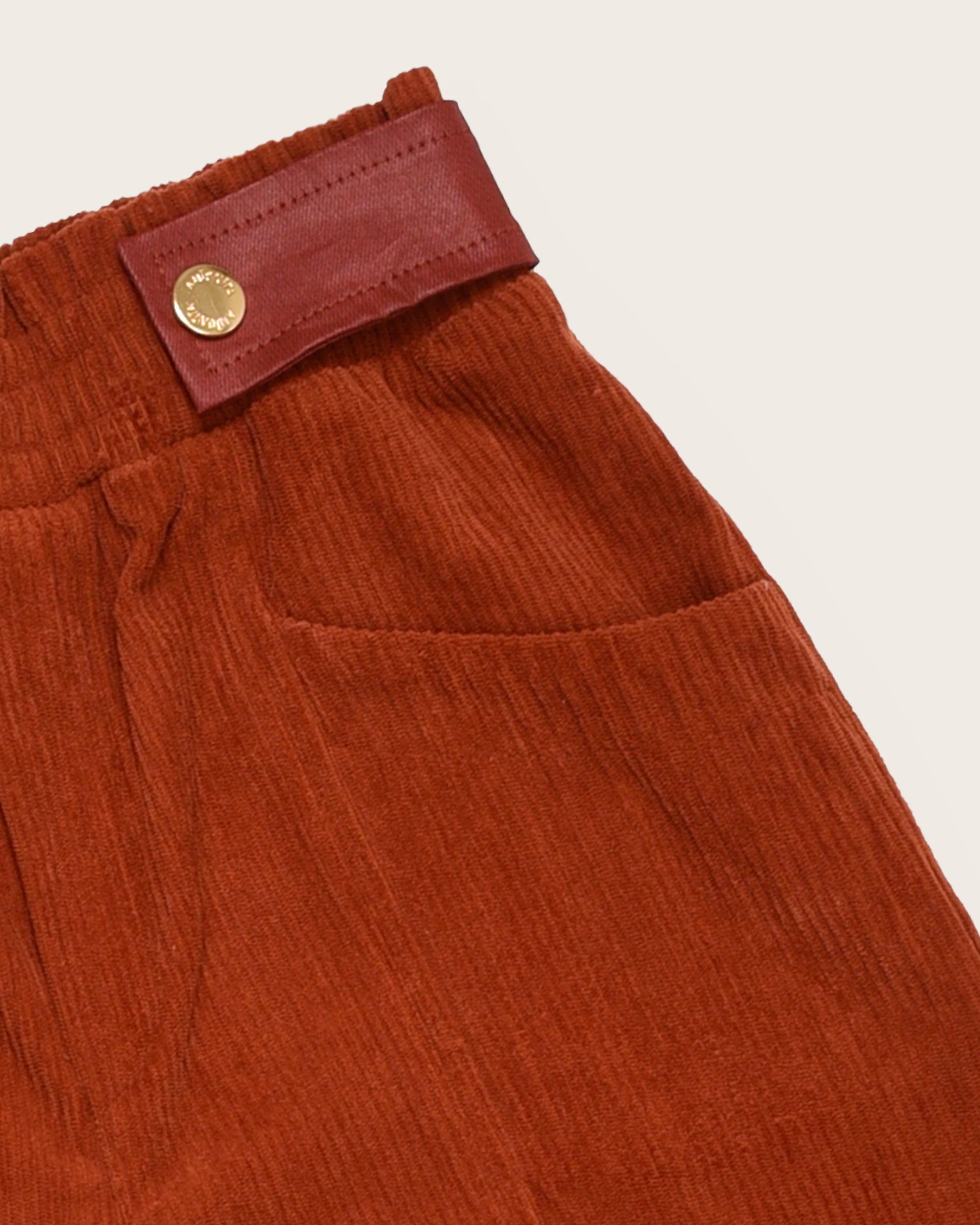Calça cotele de corte amplo infantil feminino Antonita para meninas