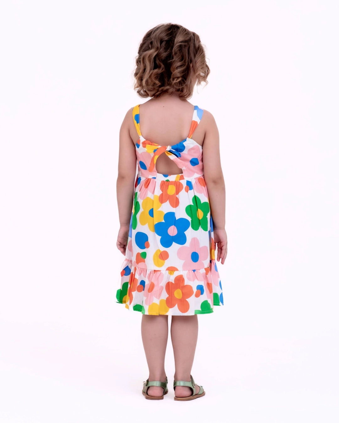 Vestido curto com estampa Florescer infantil feminino Antonita para meninas de 2 a 10 anos