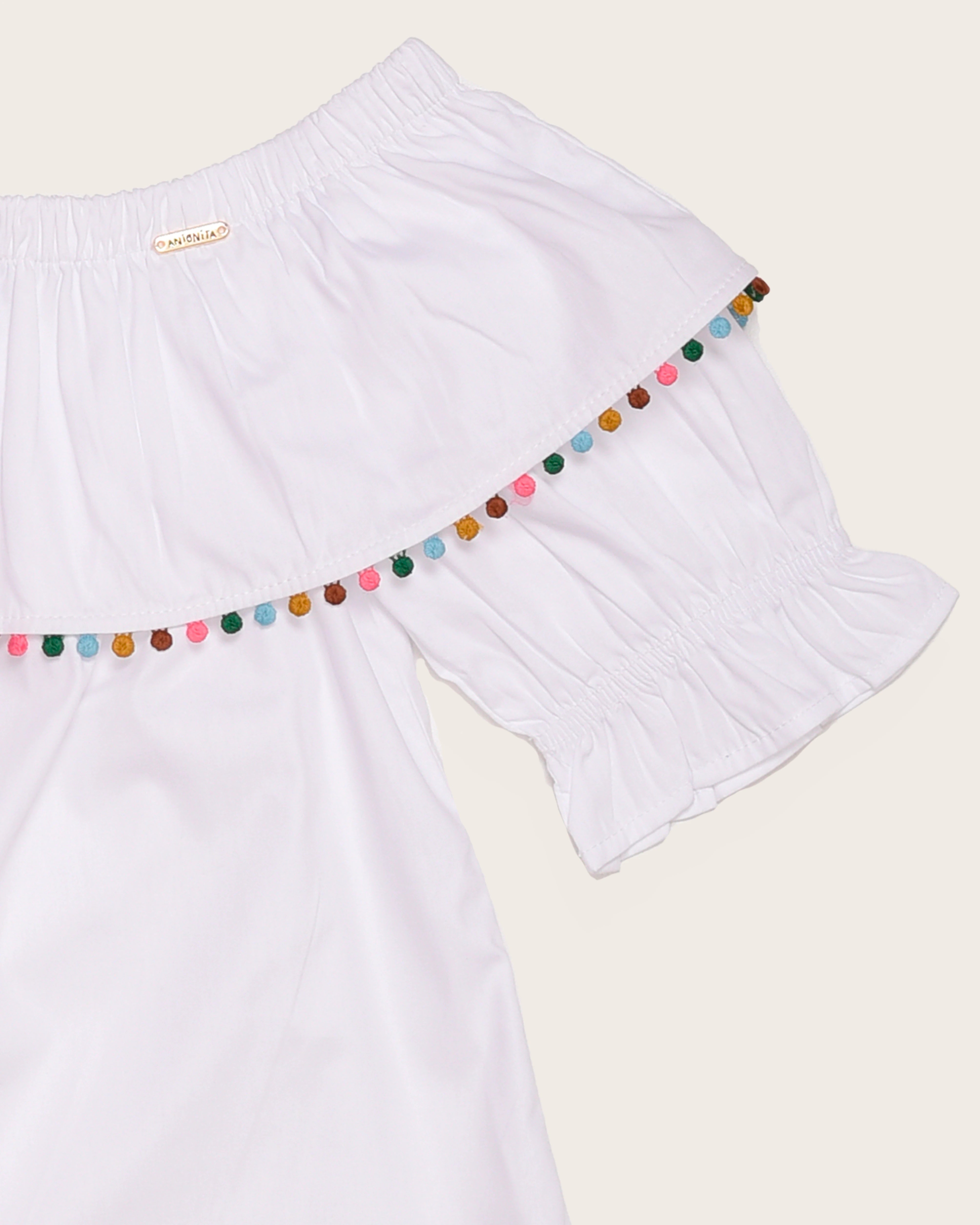 Bata cigana folk com detalhes coloridos infantil feminino Antonita para meninas 