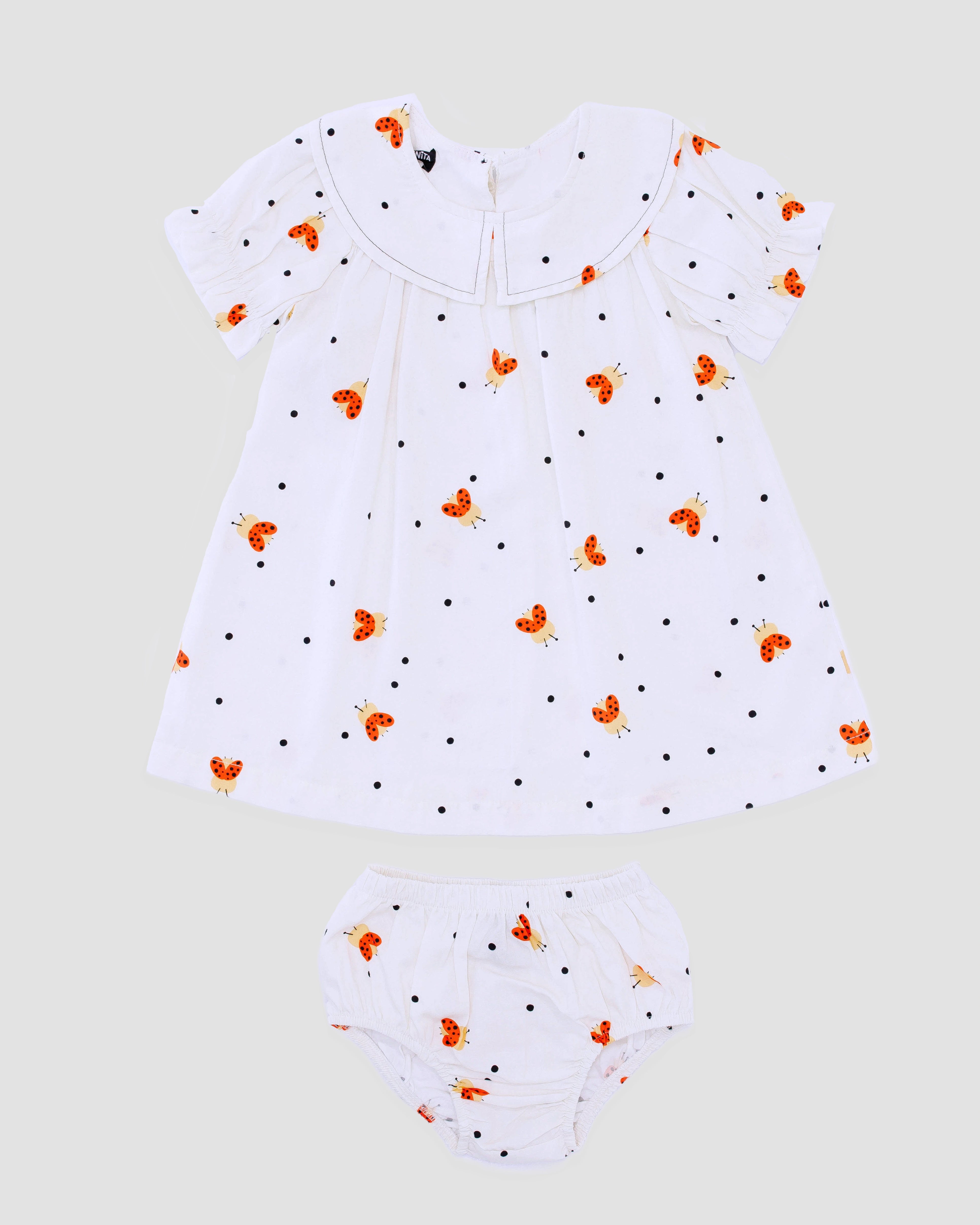 Vestido com estampa de abelhas infantis femininos Antonita para meninas de 2 a 10 anos