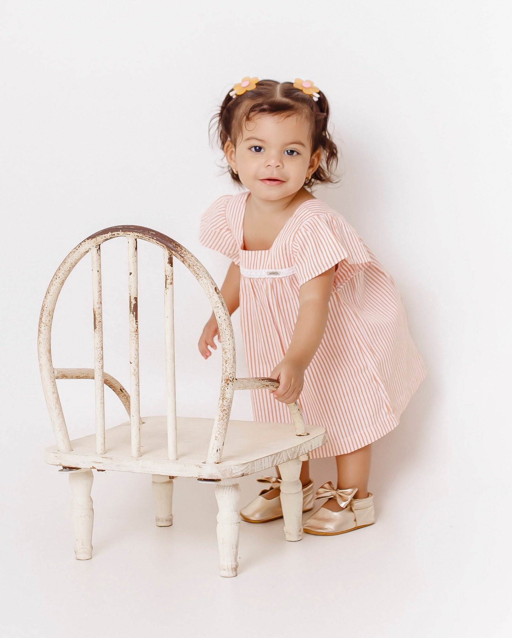 Conjunto com blusa de alças e saia estampada infantil feminino Antonita para meninas de 0 a 3 anos
