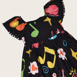 Vestido com estampa Musica infantil feminino Antonita para meninas