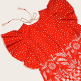 Vestido curto com estampa Tukee Red infantil feminino Antonita para meninas