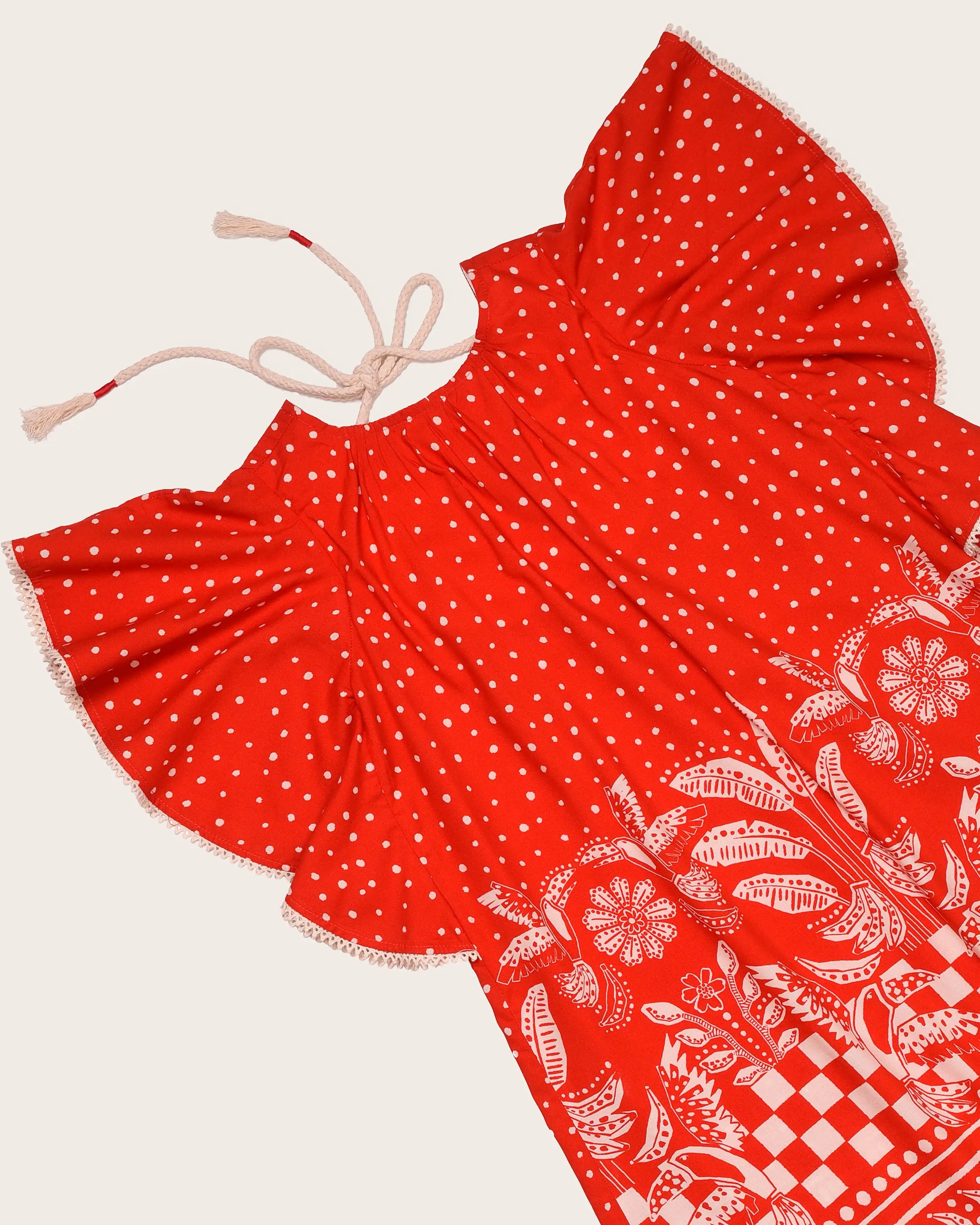 Vestido curto com estampa Tukee Red infantil feminino Antonita para meninas
