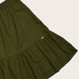 Conjunto verde musgo com blusa de mangas longas e saia longa infantil feminino Antonita para meninas 