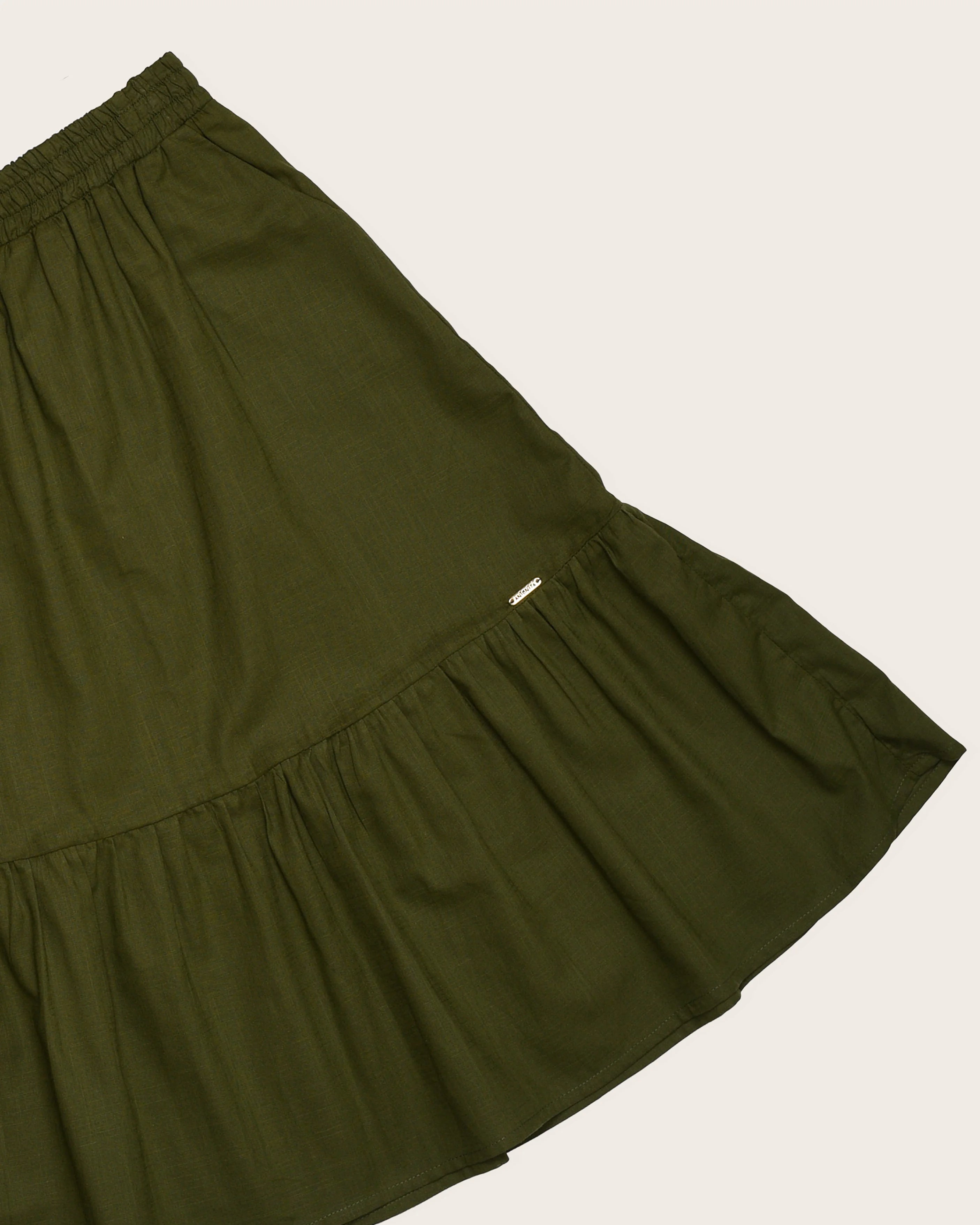 Conjunto verde musgo com blusa de mangas longas e saia longa infantil feminino Antonita para meninas 