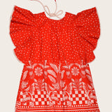 Vestido curto com estampa Tukee Red infantil feminino Antonita para meninas