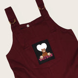Macacão em tom vinho com detalhe lúdico infantil feminino Antonita para meninas 