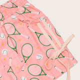 Conjunto curto com estampa de raquetes de tênis infantil feminino Antonita para meninas 
