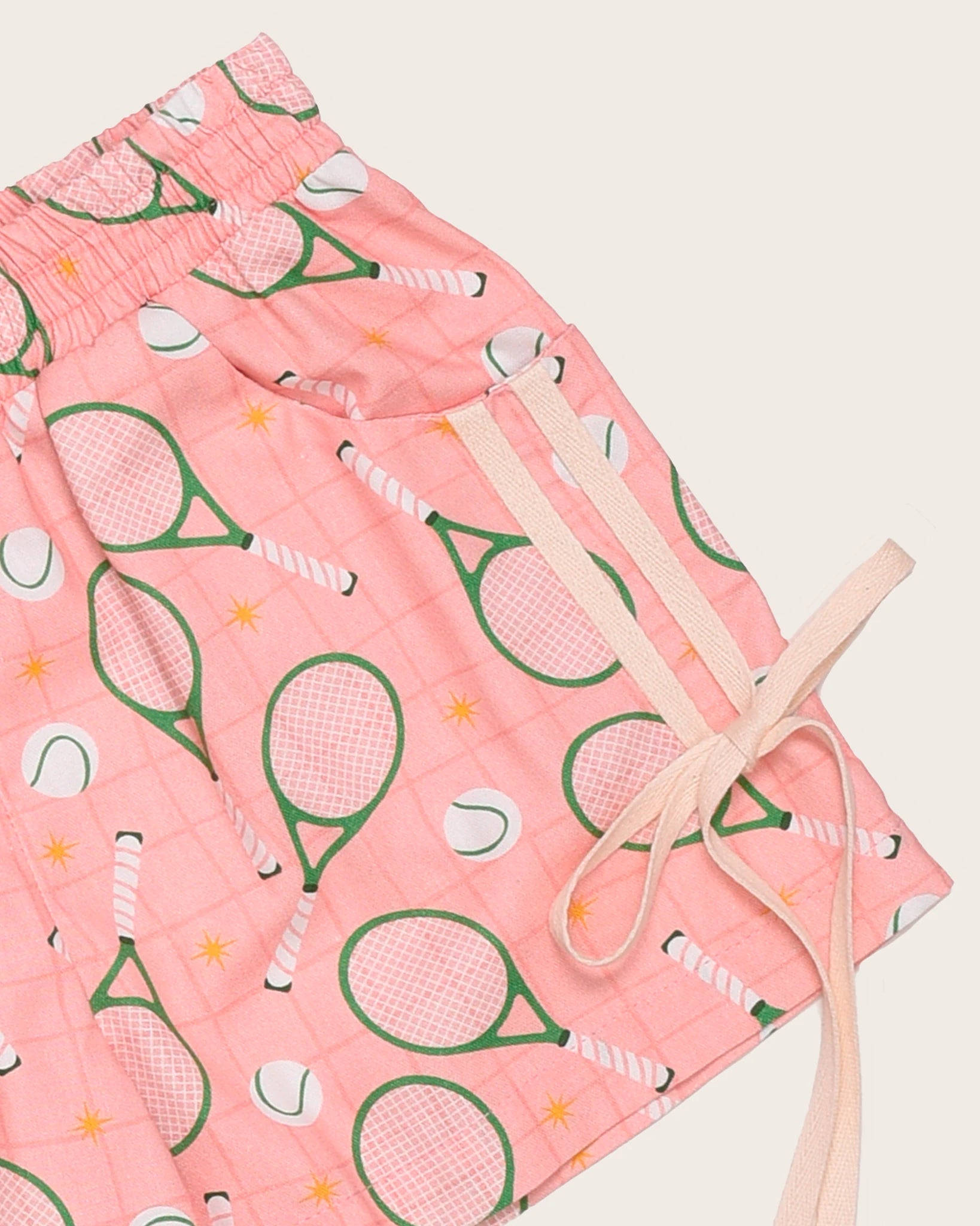 Conjunto curto com estampa de raquetes de tênis infantil feminino Antonita para meninas 