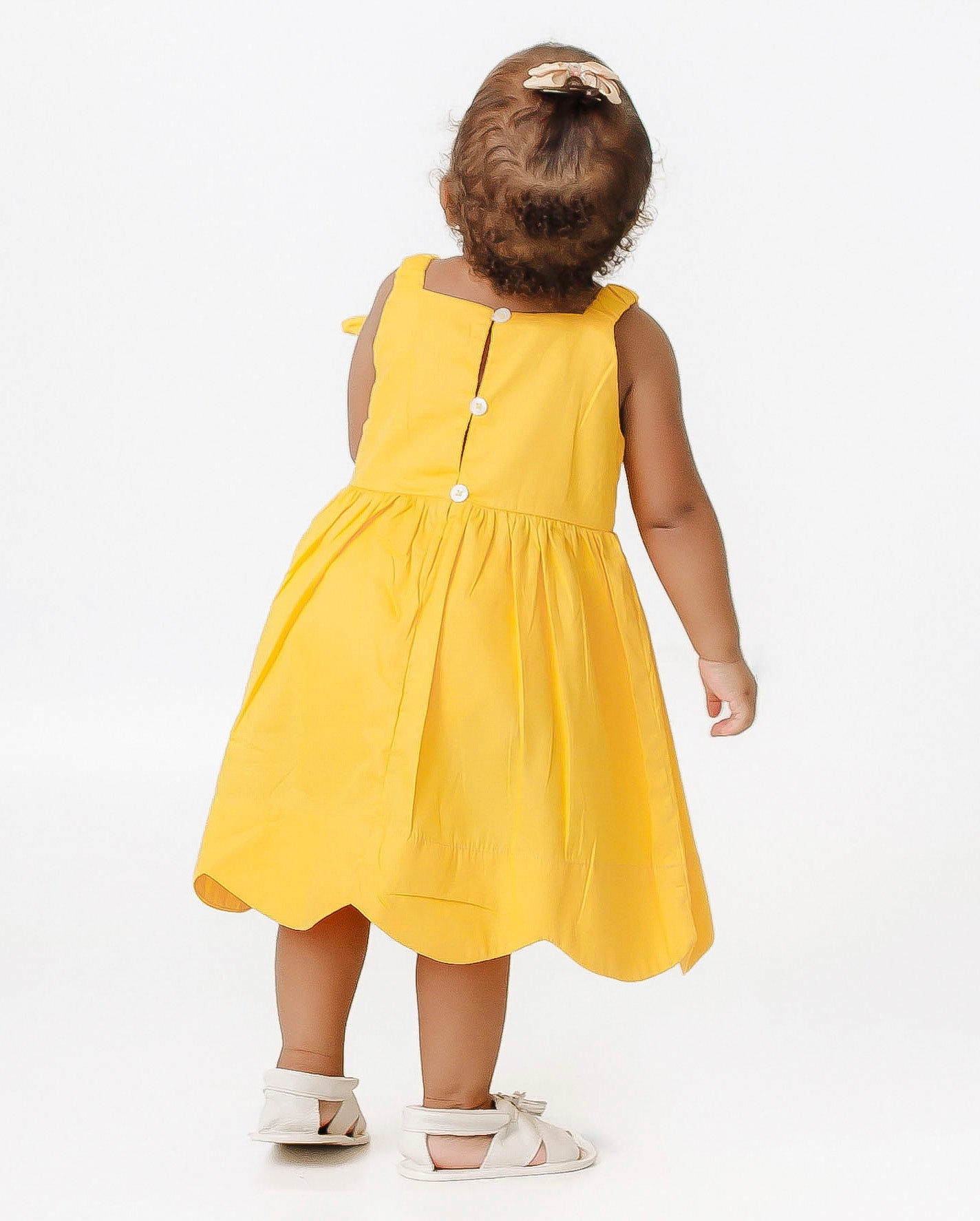 Vestido com laço e saia ampla infantil feminino Antonita para meninas de 0 a 3 anos