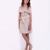 Vestido curto com estampa stripe infantil feminino Antonita para meninas de 10 a 16 anos