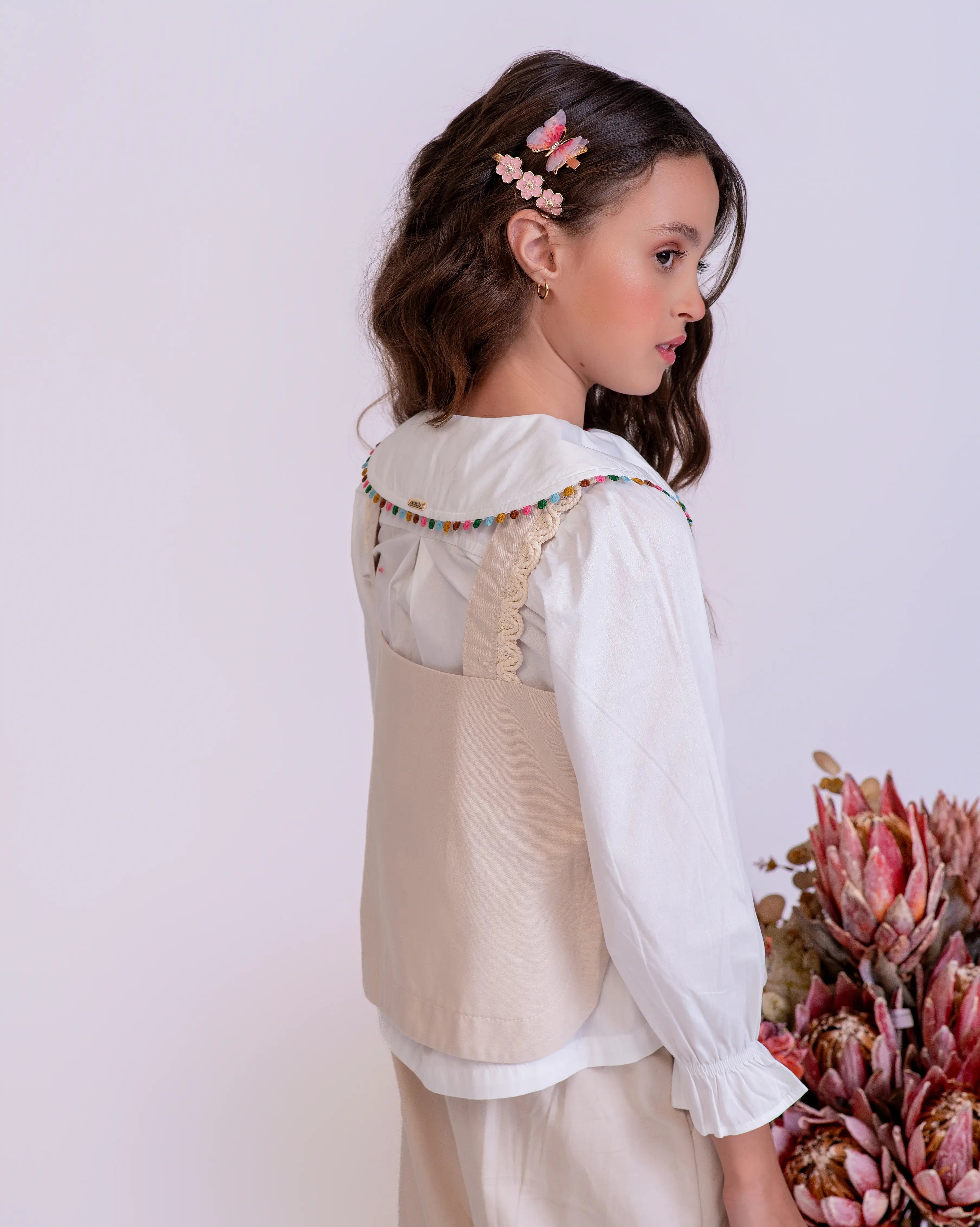 Conjunto com blusa rosa e calça infantil feminino Antonita para meninas 