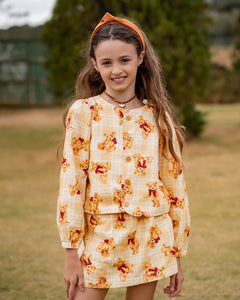 Conjunto com estampa teddy infantil feminino Antonita para meninas