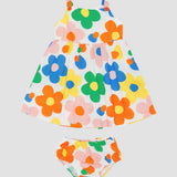 Vestido com estampa de flores coloridas infantil feminino Antonita para meninas de 2 a 10 anos
