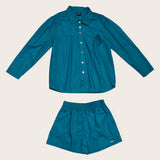 Conjunto com blusa de manga longa e bermuda infantil feminino Antonita para meninas