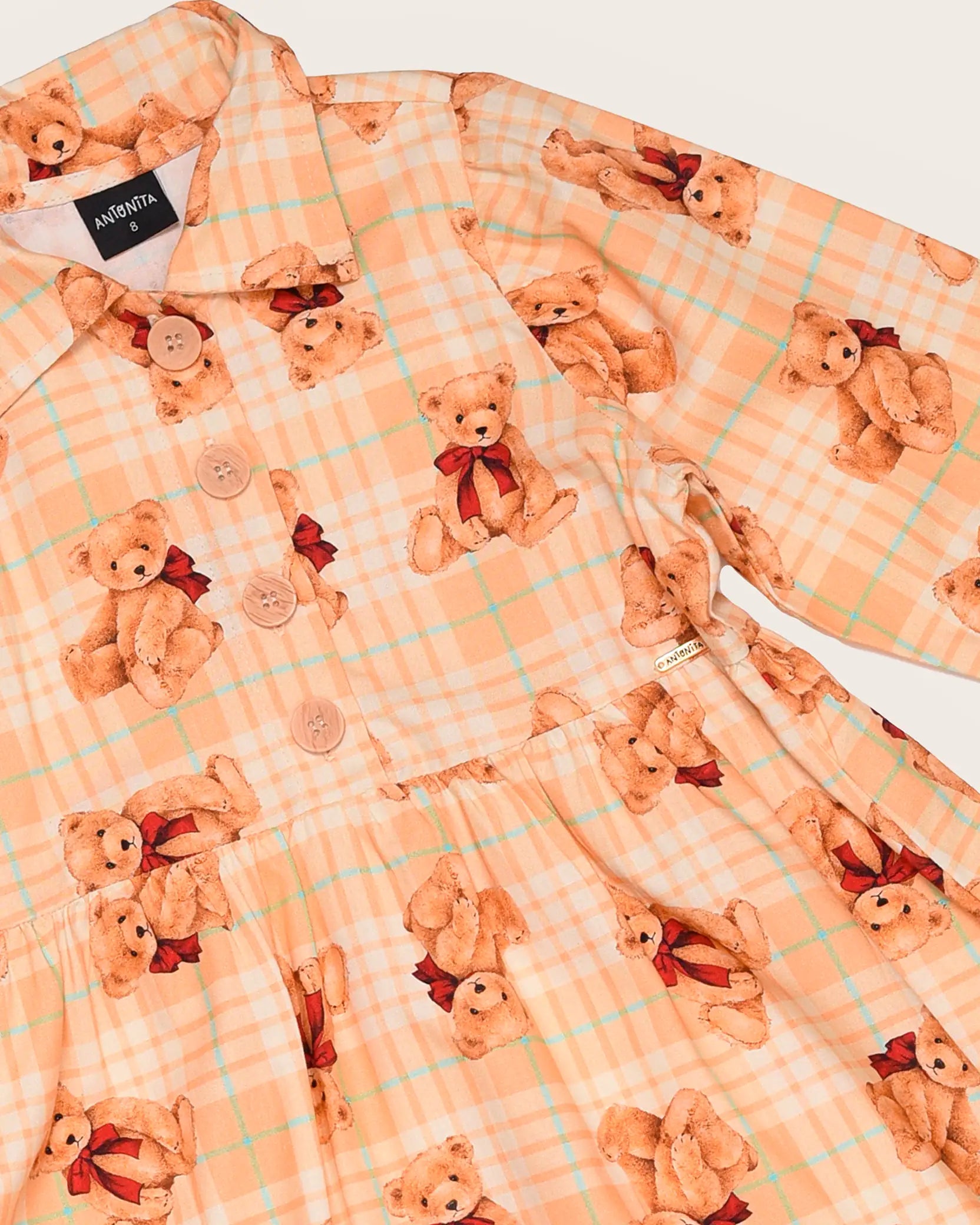 Vestido longo com estampa teddy infantil feminino Antonita para meninas 