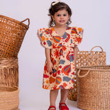 Vestido curto com estampa Capadocia infantil feminino Antonita para meninas de 2 a 10 anos