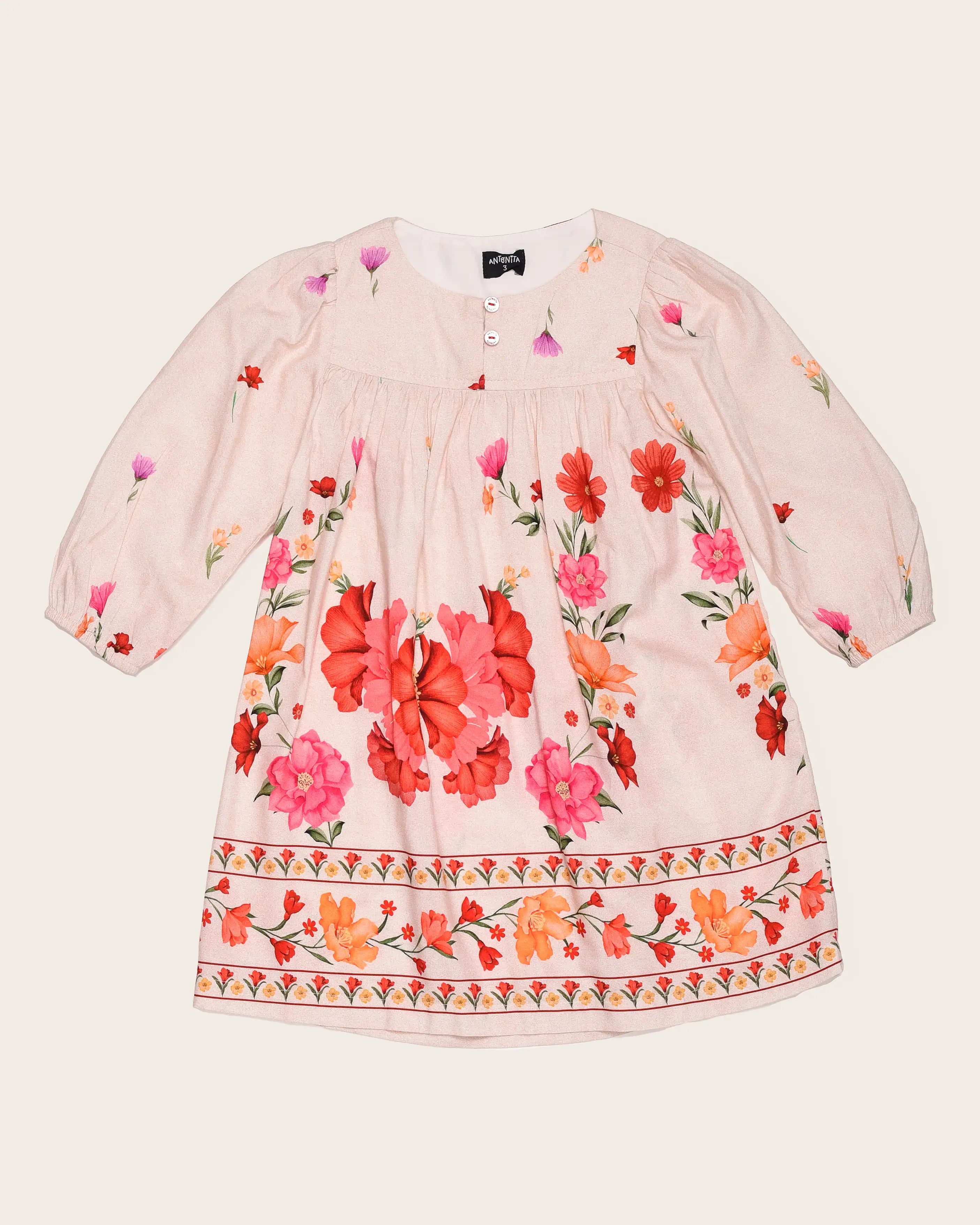 Vestido com estampa Botanico infantil feminino Antonita para meninas