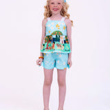 Conjunto com estampa Dia Perfeito infantil feminino Antonita para meninas de 2 a 10 anos