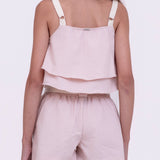 Conjunto curto com estampa Stripe infantil feminino Antonita para meninas de 10 a 16 anos.