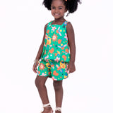 Conjunto com blusa de alças e short com estampa floral infantil feminino Antonita para meninas de 2 a 10 anos