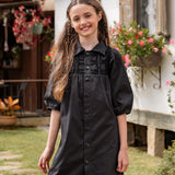 Vestido com detalhes texturizados infantil feminino Antonita para meninas 