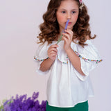 Short com detalhes charmosos infantil feminino Antonita para meninas 