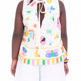 Conjunto com estampa Meta Color infantil feminino Antonita para meninas de 2 a 10 anos