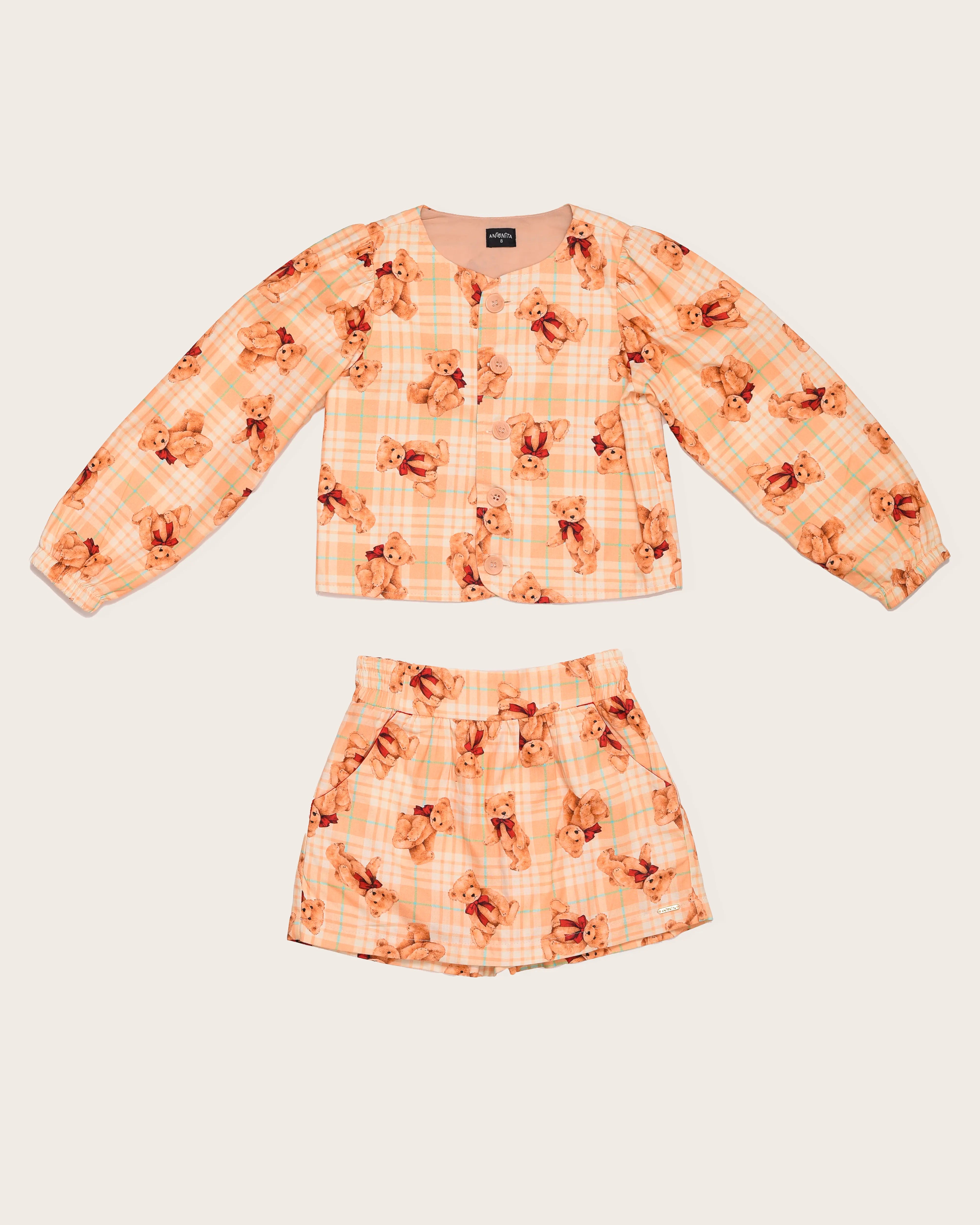 Conjunto com estampa teddy infantil feminino Antonita para meninas