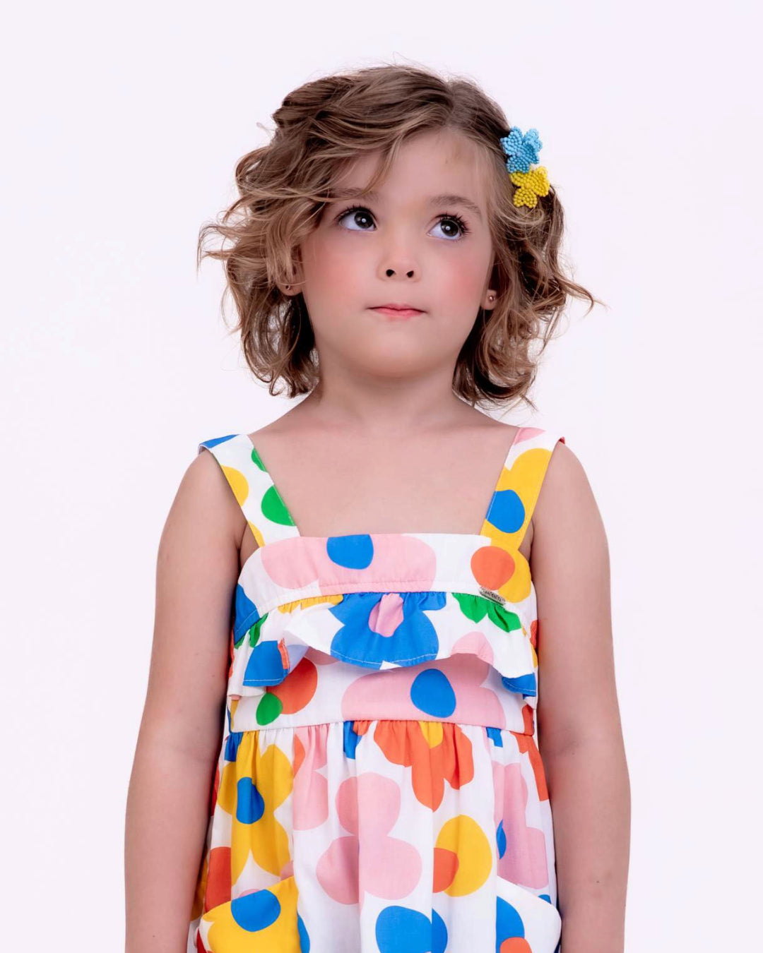 Vestido com estampa Florescer infantil feminino Antonita para meninas de 4 a 16 anos