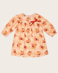 Vestido curto com estampa de ursos Teddy infantil feminino Antonita para meninas