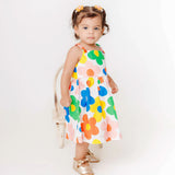 Vestido com estampa de flores coloridas infantil feminino Antonita para meninas de 2 a 10 anos