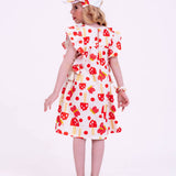 Vestido com estampa de cogumelos infantil feminino Antonita para meninas de 4 a 16 anos