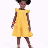 Vestido curto com estampa Buque De Flores infantil feminino Antonita para meninas de 4 a 16 anos