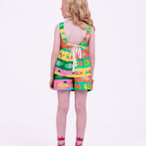 Conjunto com estampa de peixes coloridos infantil feminino Antonita para meninas de 4 a 16 anos