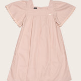 Vestido rosa com acabamento em renda infantil feminino Antonita para meninas 
