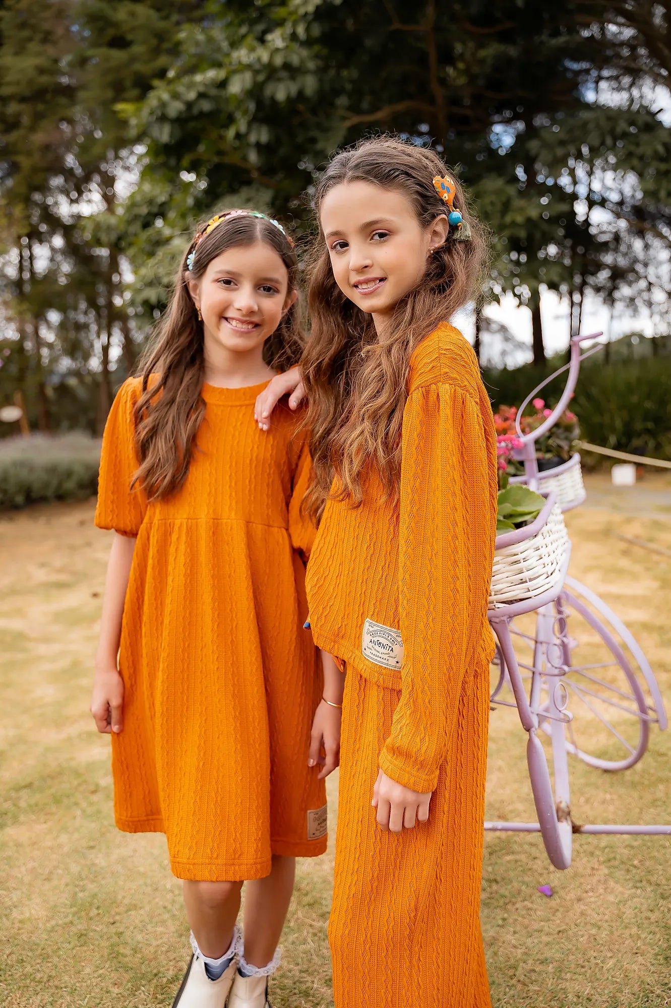 Conjunto de calça e blusa com textura infantil feminino Antonita para meninas 