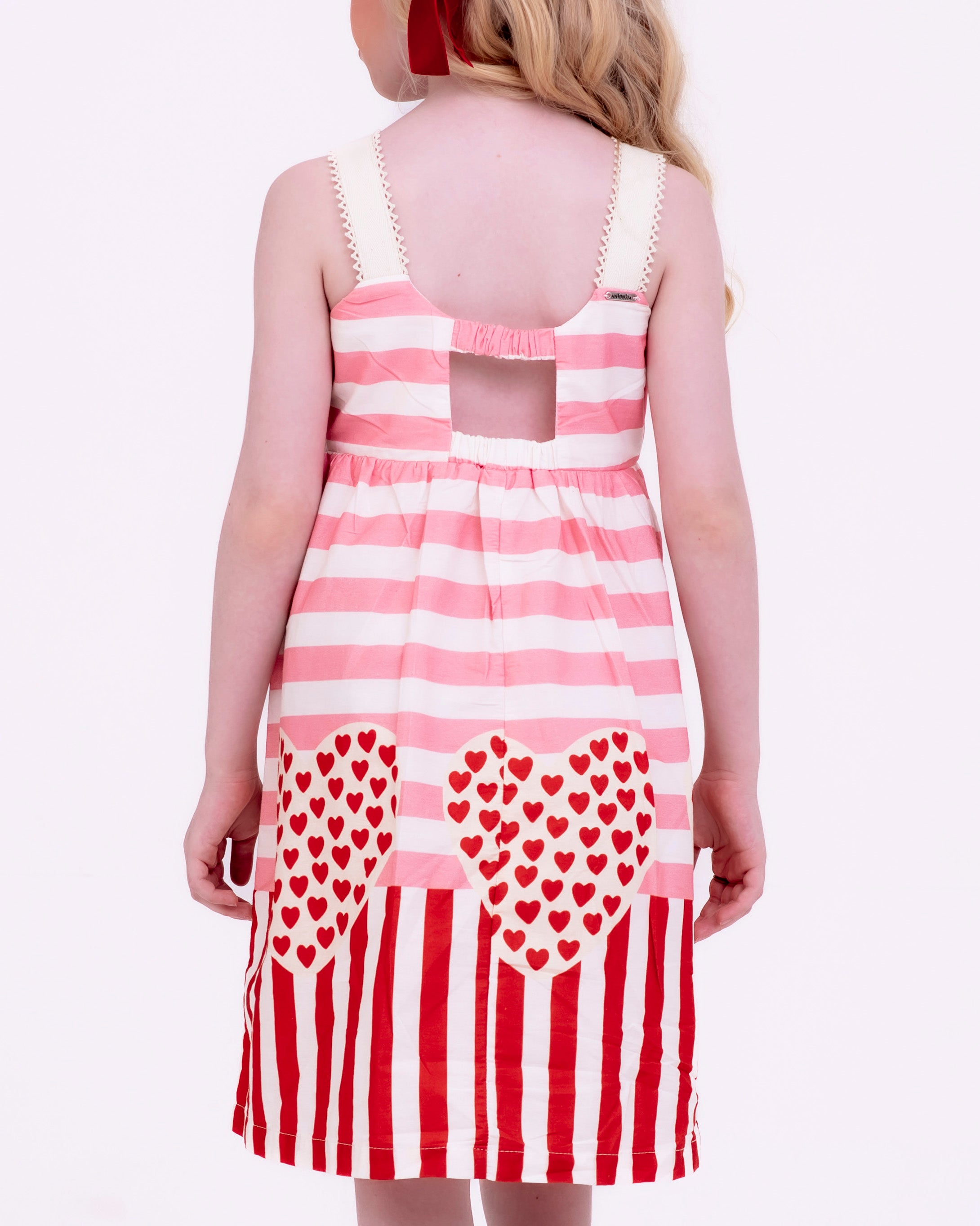 Vestido com estampa True Love infantil feminino Antonita para meninas de 4 a 16 anos