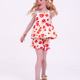 Conjunto com estampa Cogumelos infantil feminino Antonita para meninas de 2 a 10 anos