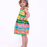 Vestido com estampa Fish infantil feminino Antonita para meninas de 4 a 16 anos