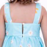 Vestido com estampa Dia Perfeito infantil feminino Antonita para meninas de 4 a 16 anos.