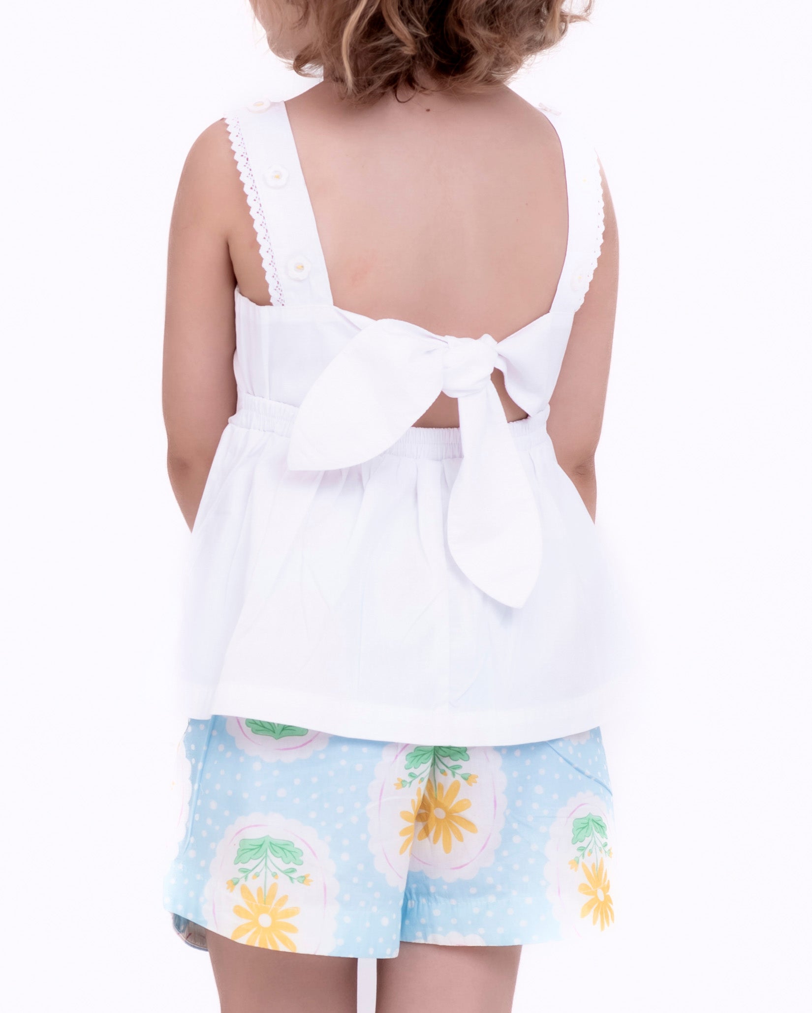 Conjunto com estampa Camafeu infantil feminino Antonita para meninas de 2 a 10 anos