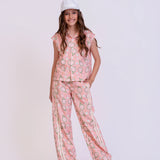 Conjunto com estampa de raquetes de tênis infantil feminino Antonita para meninas