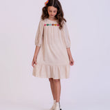 Vestido com estampa Linho infantil feminino Antonita para meninas 
