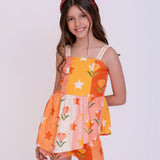 Conjunto com estampa Brilho do Jardim infantil feminino Antonita para meninas de 4 a 16 anos