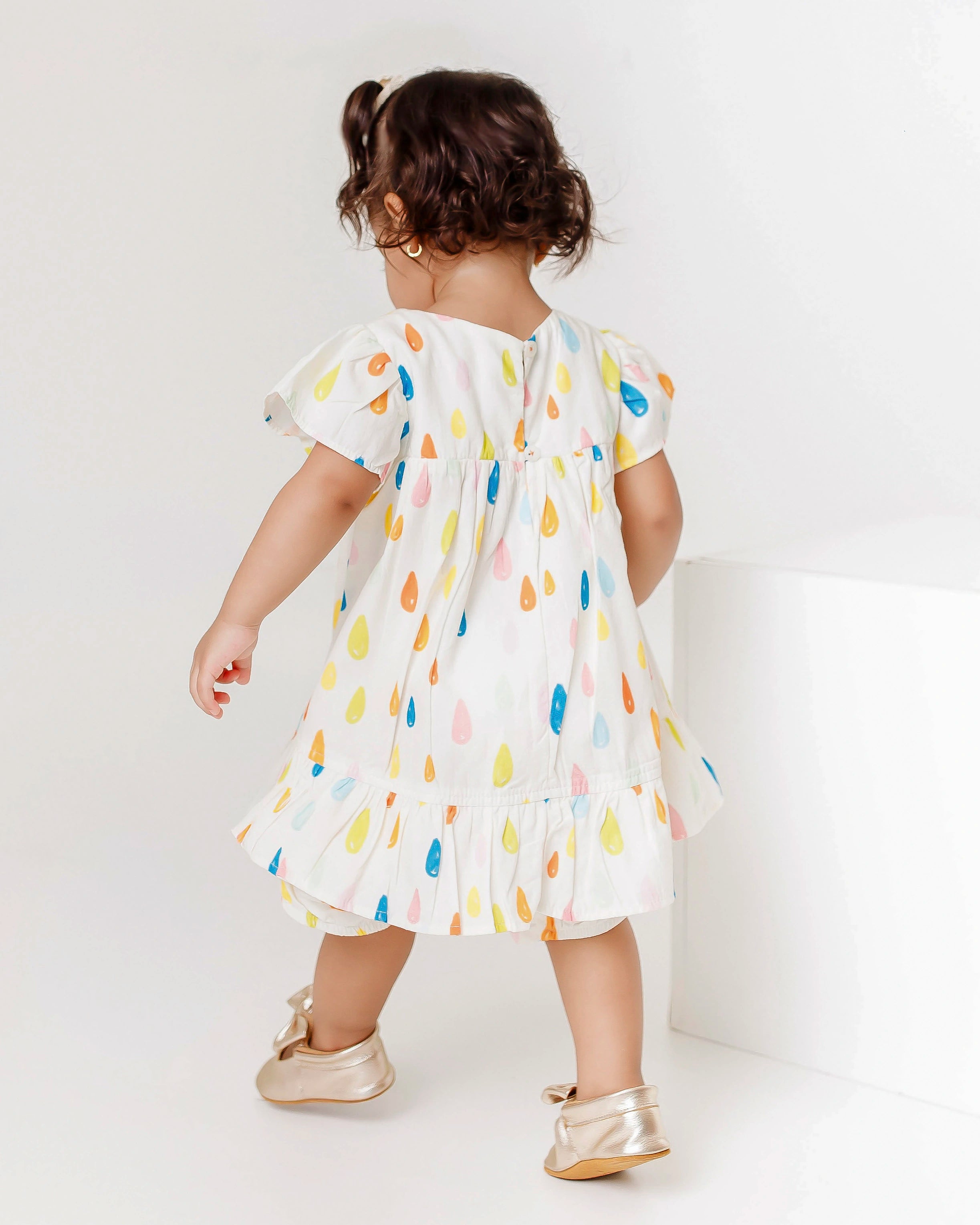 Romper com estampa Chuva E Sol infantil feminino Antonita para meninas de 2 a 10 anos