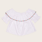 Bata cigana folk com detalhes coloridos infantil feminino Antonita para meninas 