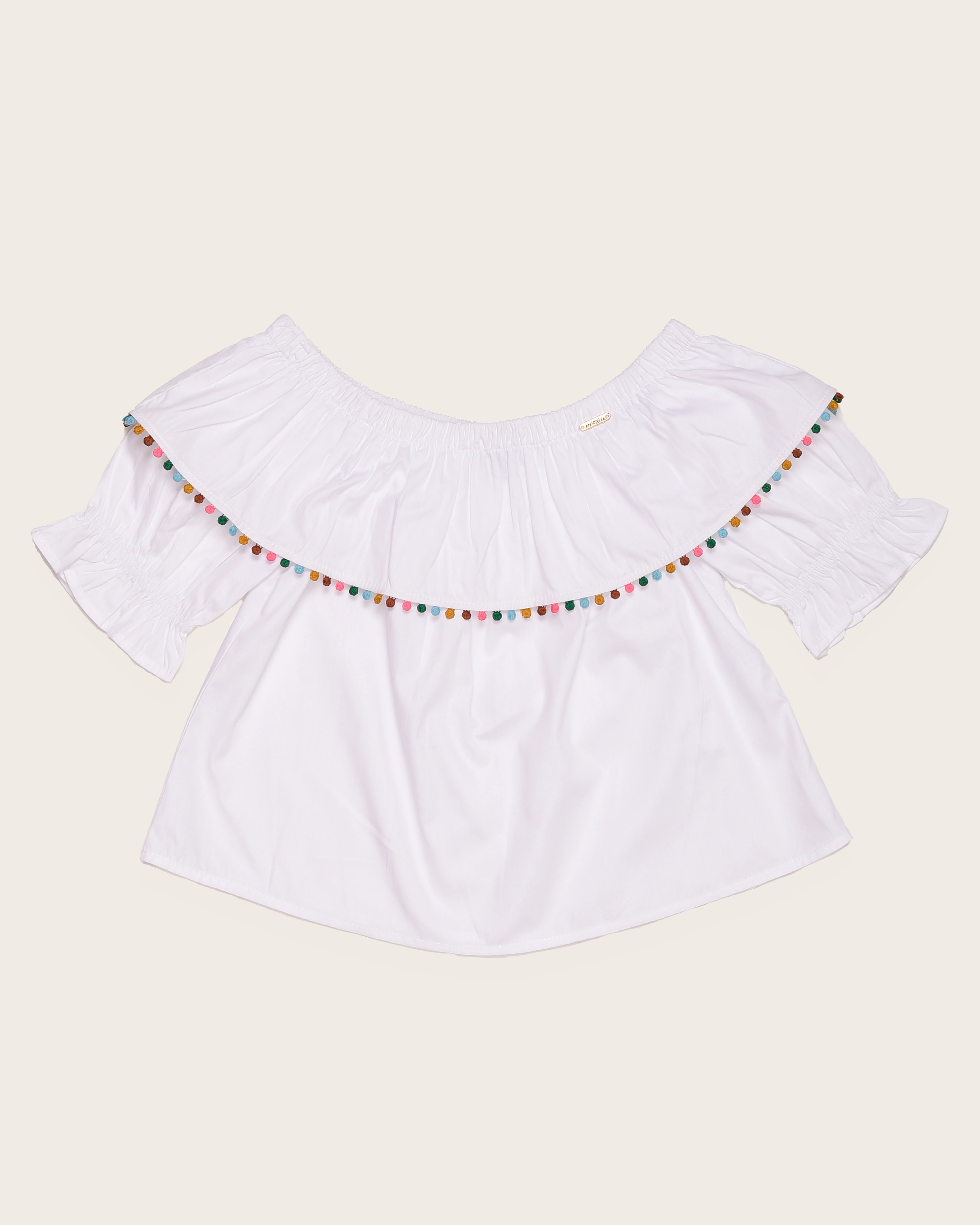 Bata cigana folk com detalhes coloridos infantil feminino Antonita para meninas 